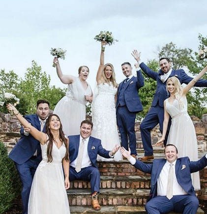 Wedding at the Hillwood ruins